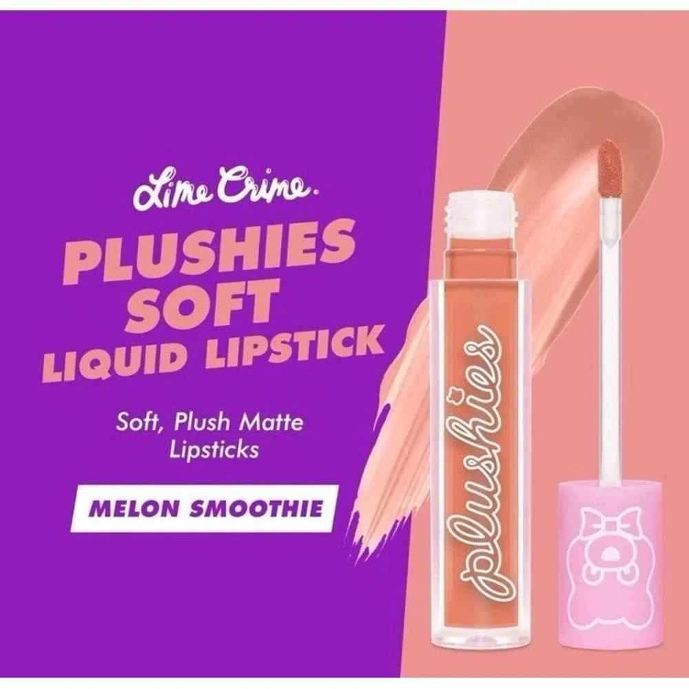 Lime Crime Plushies MELON SMOOTHIE Soft Focus Lip Veil Liquid Lipstick 0.11 oz